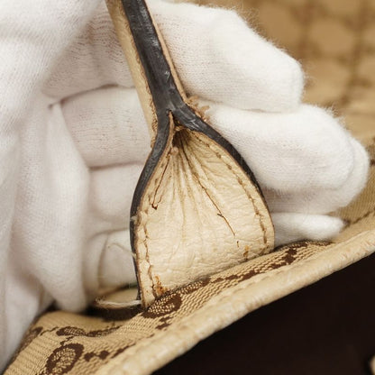 Gucci Tote Bag GG Canvas/sherry Line Princy 163805 Canvas Beige Gold Hardware