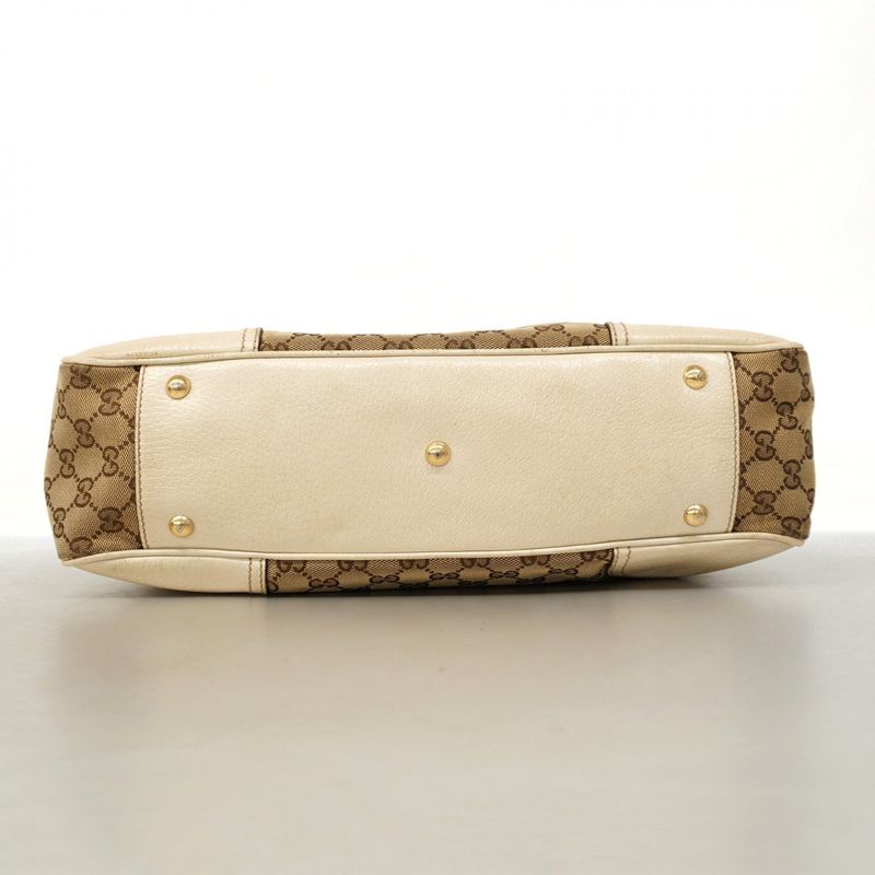 Gucci Tote Bag GG Canvas/sherry Line Princy 163805 Canvas Beige Gold Hardware