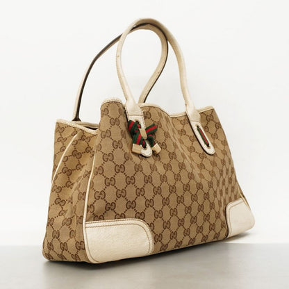 Gucci Tote Bag GG Canvas/sherry Line Princy 163805 Canvas Beige Gold Hardware