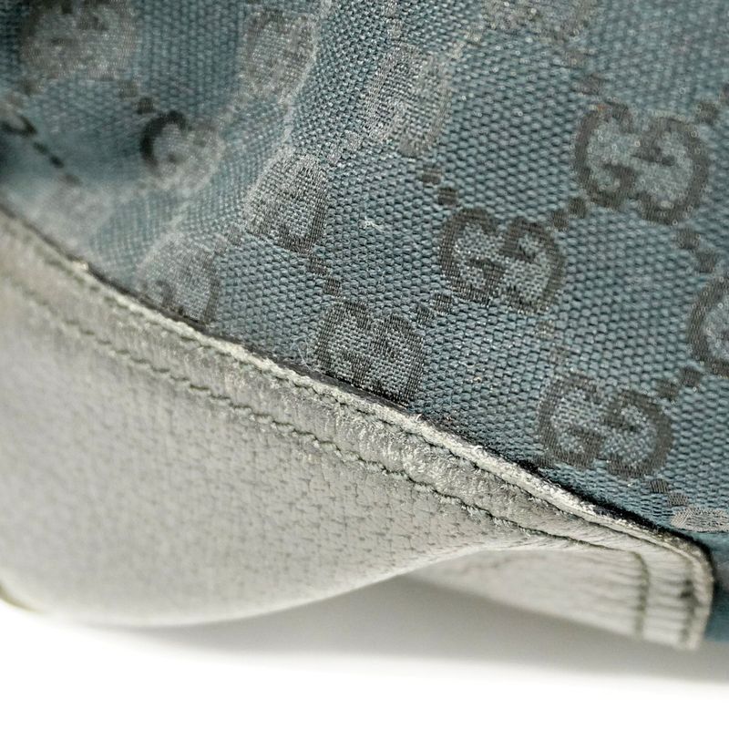 Gucci Tote Bag GG Canvas/sherry Line Princy 161719 Canvas Black Gold Hardware