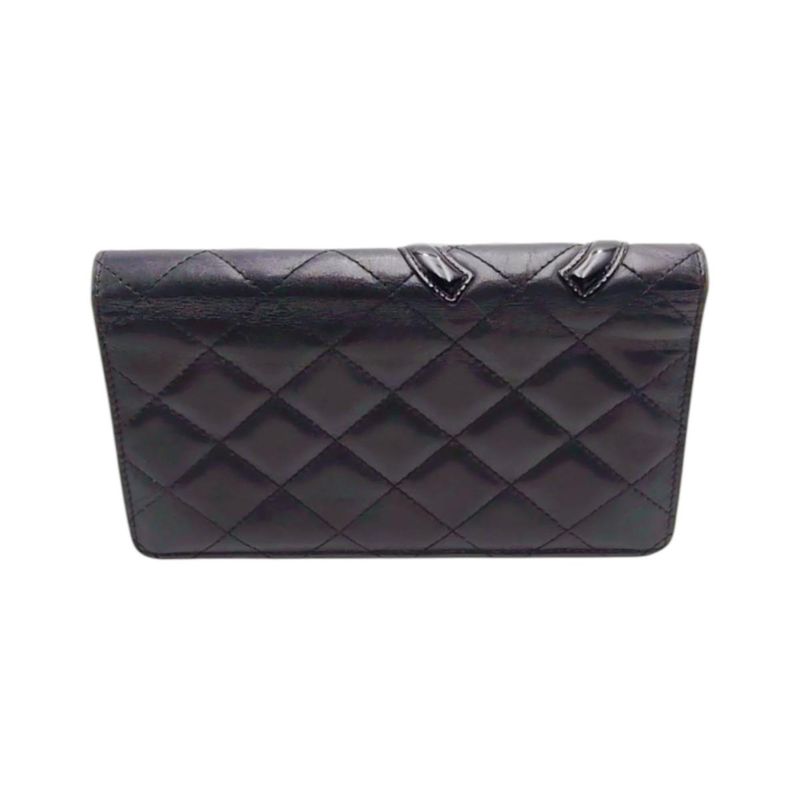 Chanel Cambon Long Foldable Wallet Long Wallet Chanel Black X Pink