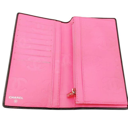 Chanel Cambon Long Foldable Wallet Long Wallet Chanel Black X Pink