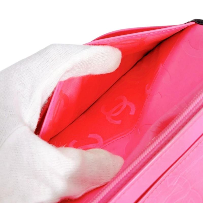 Chanel Cambon Long Foldable Wallet Long Wallet Chanel Black X Pink