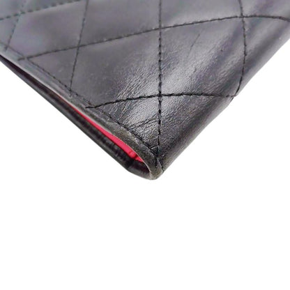 Chanel Cambon Long Foldable Wallet Long Wallet Chanel Black X Pink
