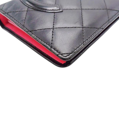 Chanel Cambon Long Foldable Wallet Long Wallet Chanel Black X Pink