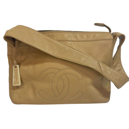 Chanel Coco Mark Shoulder Bag Cabasn Diagonal Shoulder Brand Beige Women