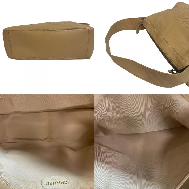 Chanel Coco Mark Shoulder Bag Cabasn Diagonal Shoulder Brand Beige Women