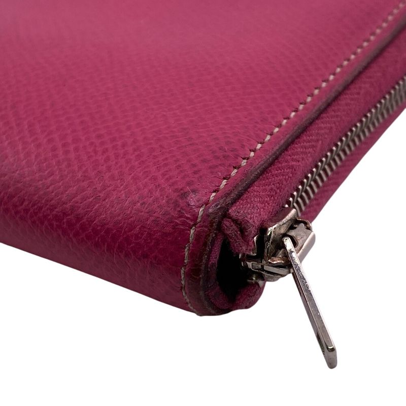 Hermes Azap Long Silk Inn Round Zipper Long Wallet Branded Card Holder Coin