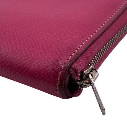 Hermes Azap Long Silk Inn Round Zipper Long Wallet Branded Card Holder Coin