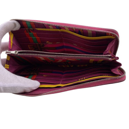 Hermes Azap Long Silk Inn Round Zipper Long Wallet Branded Card Holder Coin