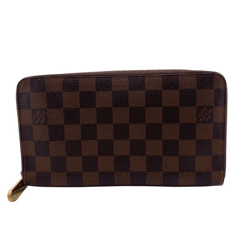 Louis Vuitton N60003 Zippy Organizer Round Zipper Damier Long Wallet Brand Card