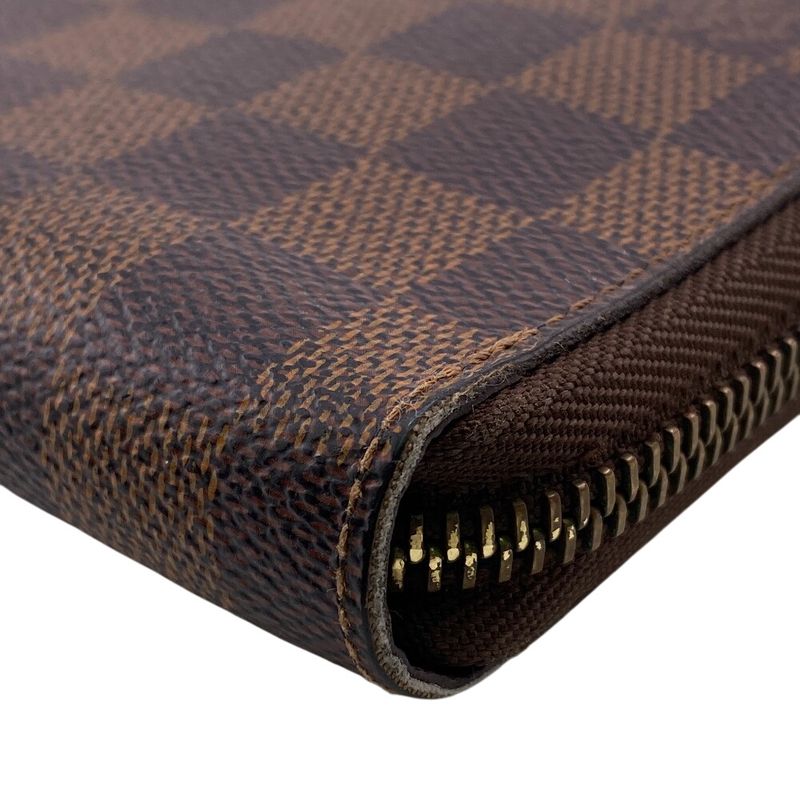 Louis Vuitton N60003 Zippy Organizer Round Zipper Damier Long Wallet Brand Card