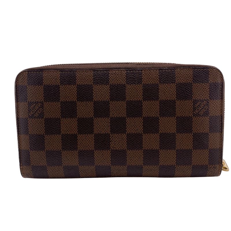 Louis Vuitton N60003 Zippy Organizer Round Zipper Damier Long Wallet Brand Card
