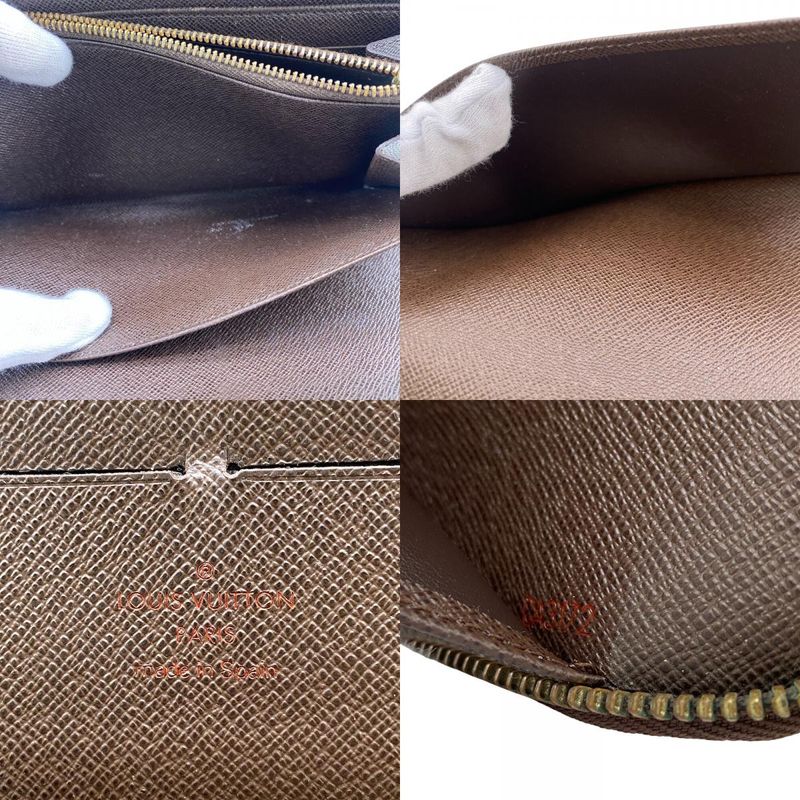 Louis Vuitton N60003 Zippy Organizer Round Zipper Damier Long Wallet Brand Card