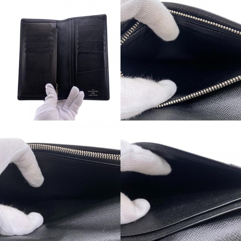 Louis Vuitton M30501 Portefeuille Braza Foldable Taiga Long Wallet Branded Card