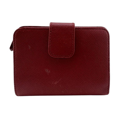 Prada 1ml018 Bifold Wallet Red Ladies