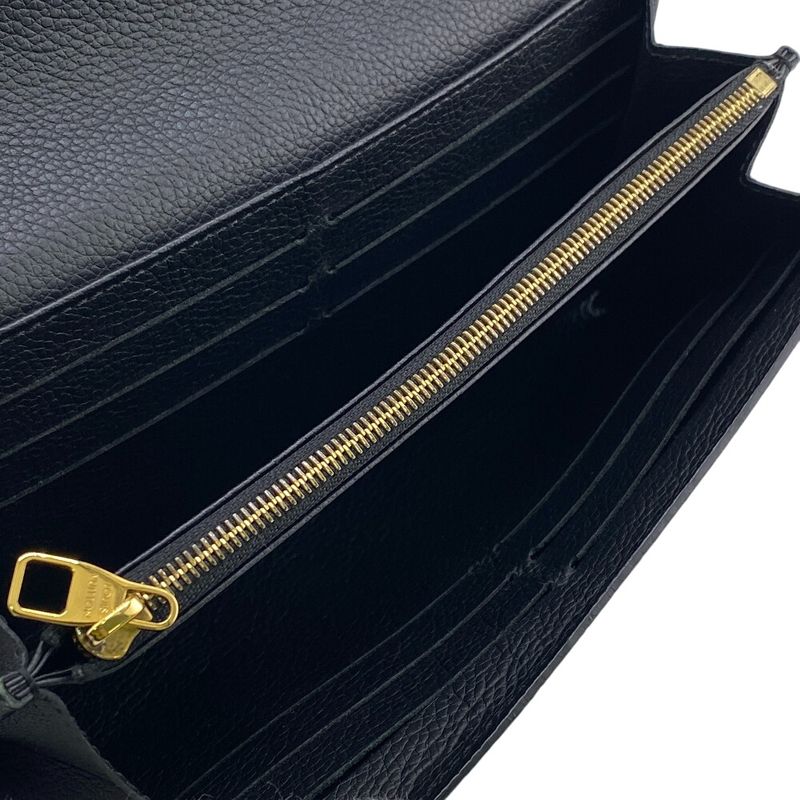 Louis Vuitton M61182 Portefeuille Sarah Long Wallet Black Ladies