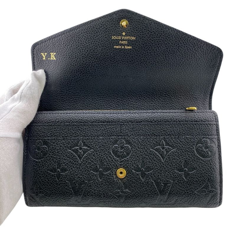 Louis Vuitton M61182 Portefeuille Sarah Long Wallet Black Ladies
