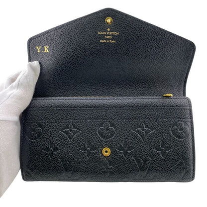 Louis Vuitton M61182 Portefeuille Sarah Long Wallet Black Ladies