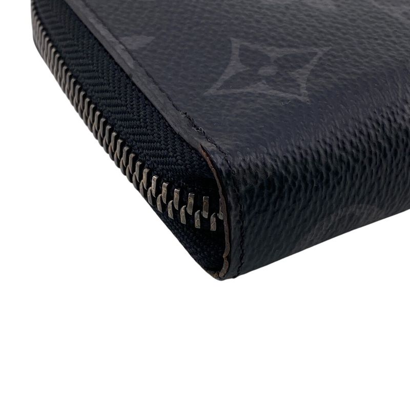 Louis Vuitton M62295 Zippy Wallet Vertical Long Wallet Black Men's