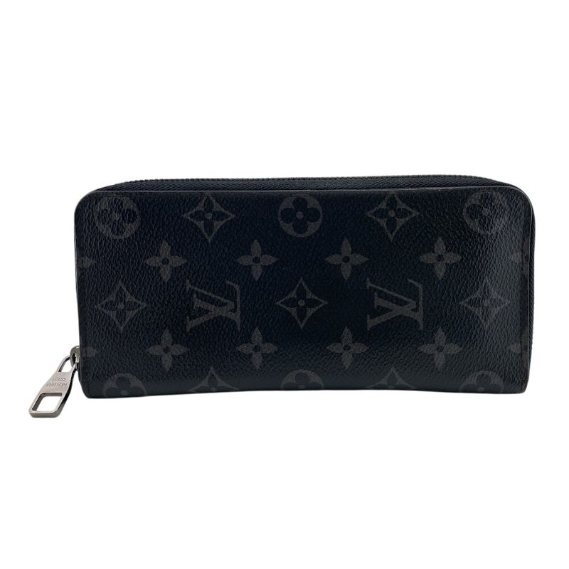 Louis Vuitton M62295 Zippy Wallet Vertical Long Wallet Black Men's