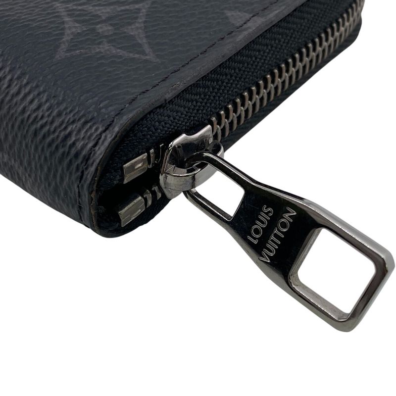 Louis Vuitton M62295 Zippy Wallet Vertical Long Wallet Black Men's