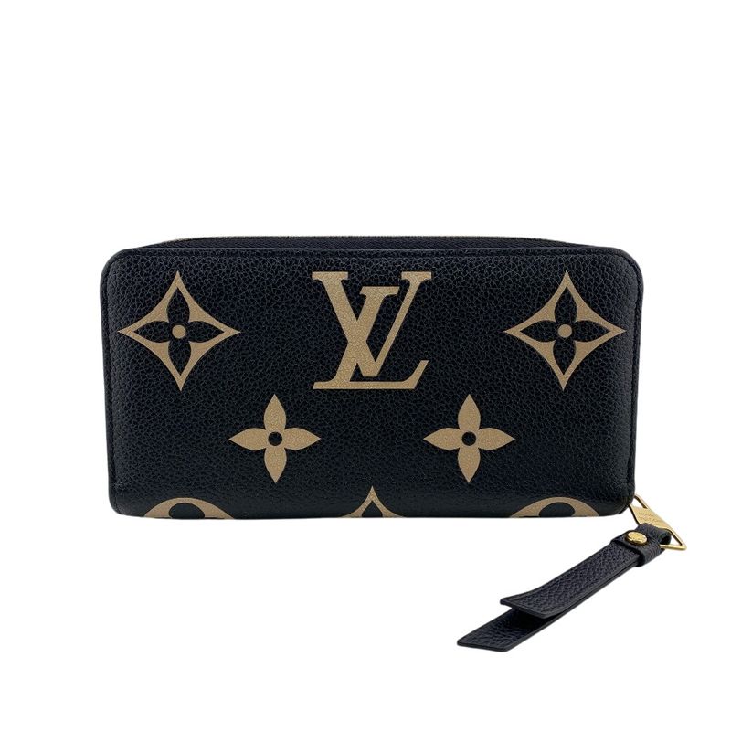 Louis Vuitton M80481 Zippy Wallet Long Wallet Black Ladies