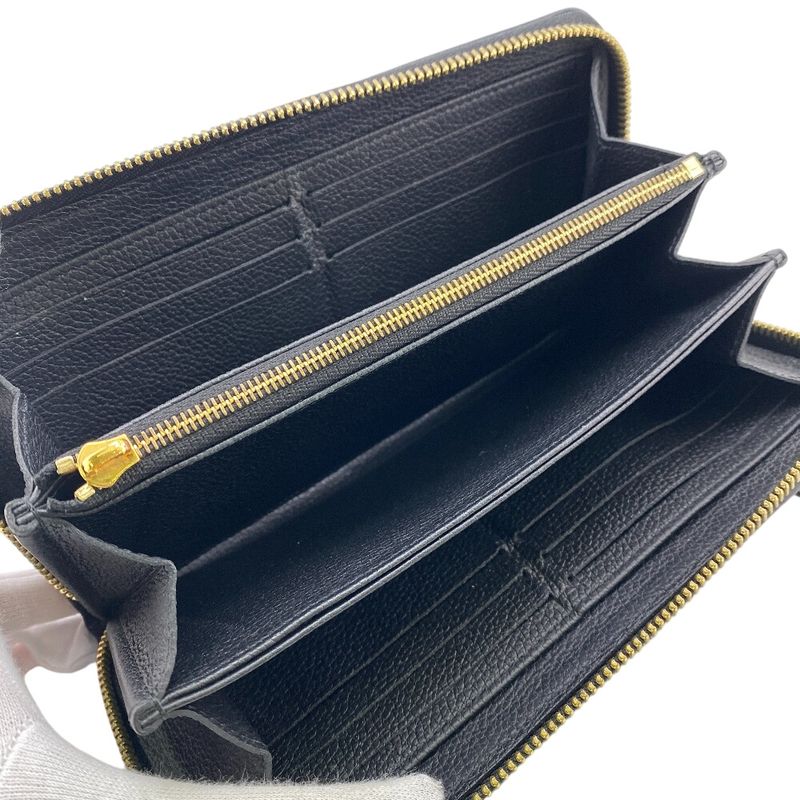 Louis Vuitton M80481 Zippy Wallet Long Wallet Black Ladies