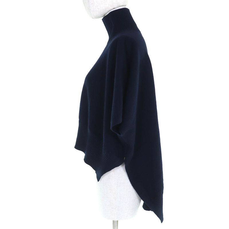 Louis Vuitton 99% Cashmere Monogram Flower Tag Back Button High Neck Design