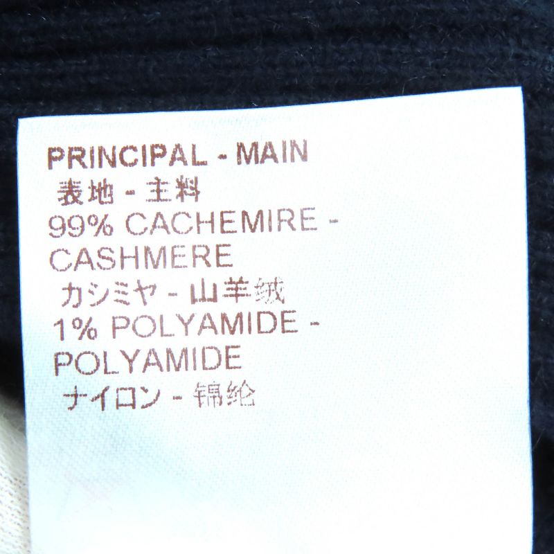 Louis Vuitton 99% Cashmere Monogram Flower Tag Back Button High Neck Design