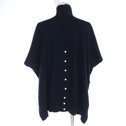 Louis Vuitton 99% Cashmere Monogram Flower Tag Back Button High Neck Design