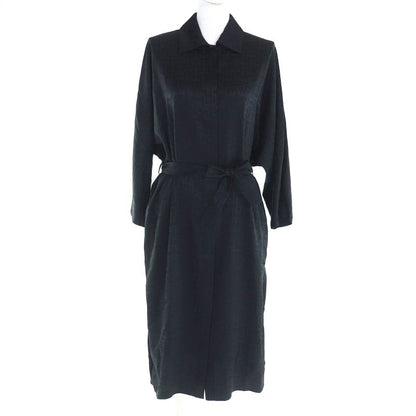 Hermes 23AW 3h0535df Silk Mosaic Motif H Design With Belt Long Dress Shirt