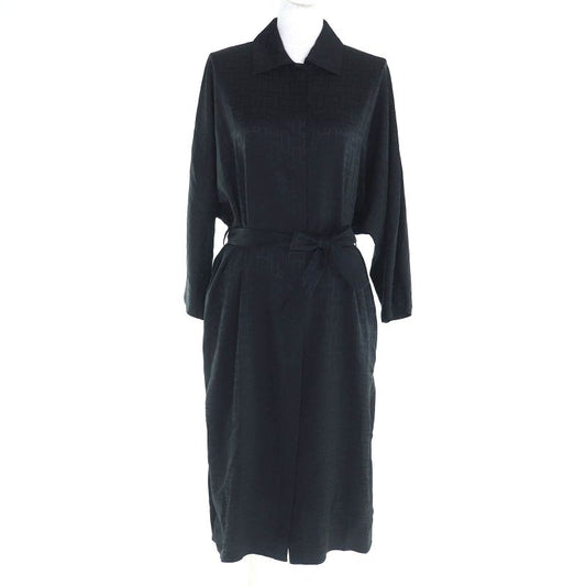 Hermes 23AW 3h0535df Silk Mosaic Motif H Design With Belt Long Dress Shirt