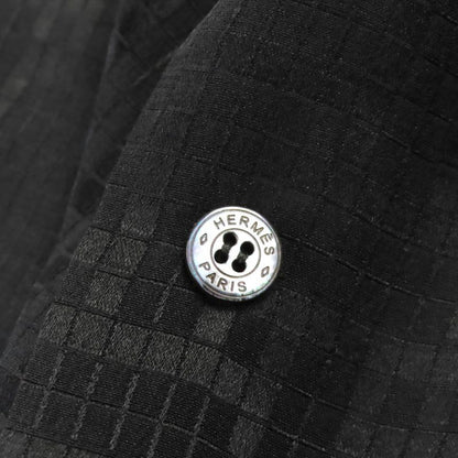 Hermes 23AW 3h0535df Silk Mosaic Motif H Design With Belt Long Dress Shirt