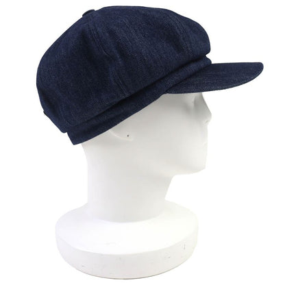 Prada 1hc551 100% Cotton Triangle Logo Triangle Plate Denim Casket Hat Indigo