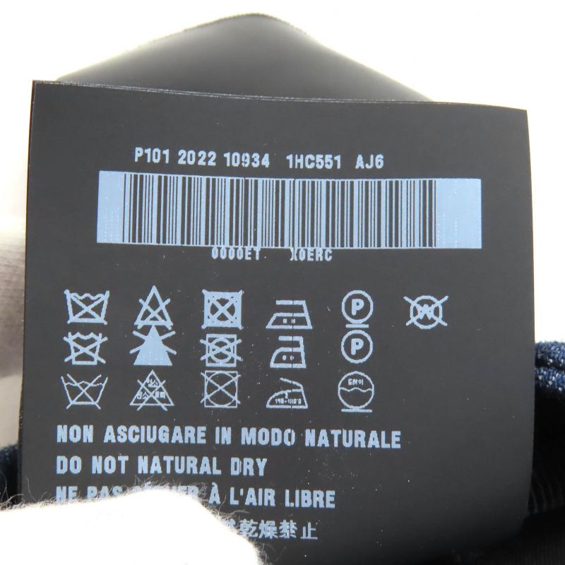 Prada 1hc551 100% Cotton Triangle Logo Triangle Plate Denim Casket Hat Indigo