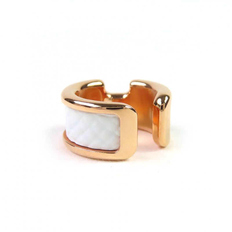 Hermes Olympe PM Ear Cuff Accessory Earrings Pink Gold White With Box And