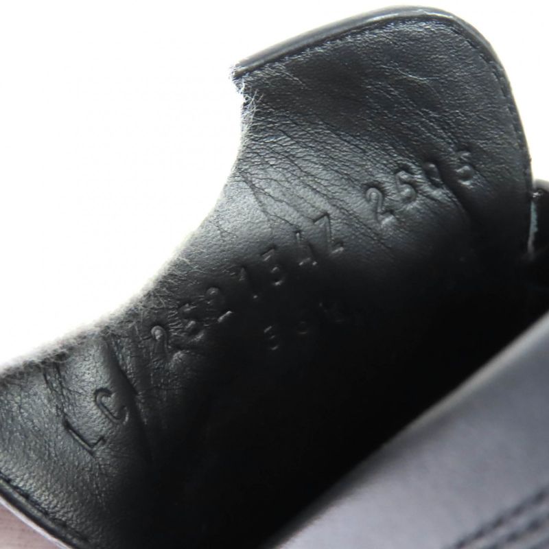 Hermes 2025 252134z Moccasin Ruble H Logo Hardware Leather Loafer Black 36.5