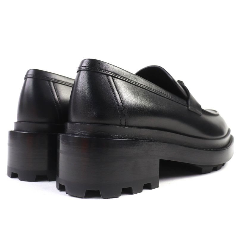 Hermes 2025 252134z Moccasin Ruble H Logo Hardware Leather Loafer Black 36.5