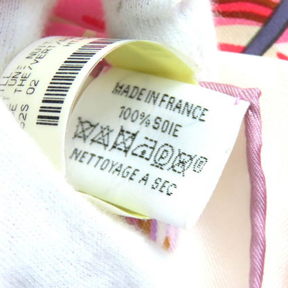 Hermes Emile Et Une Nuit Emile's Night 100% Silk Rose Te/green/prune Carré 90