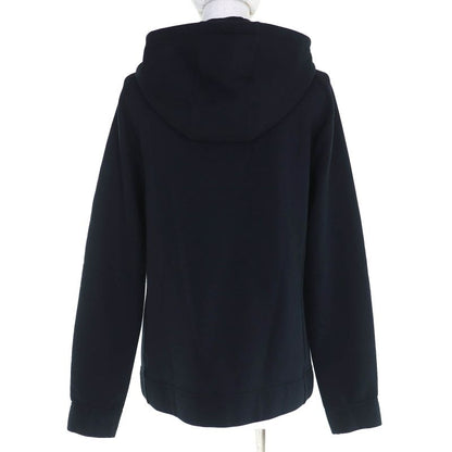 Hermes 100% Cotton Serie Button Half Zip Pullover Hoodie Black S Made In France