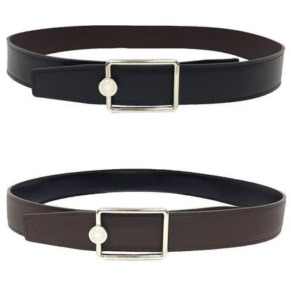 Hermes Belt Oscar Size 80 Reversible Black And Brown Serie Silver Buckle Unisex