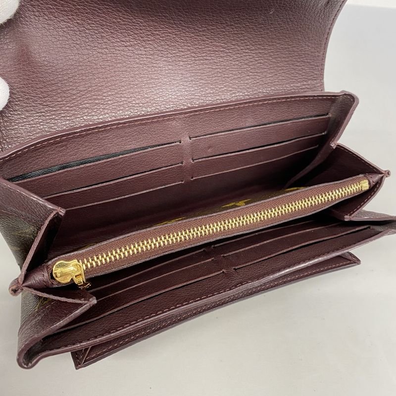 Louis Vuitton Long Wallet Monogram Portefeuille Elysee M60362 Brown Bordeaux