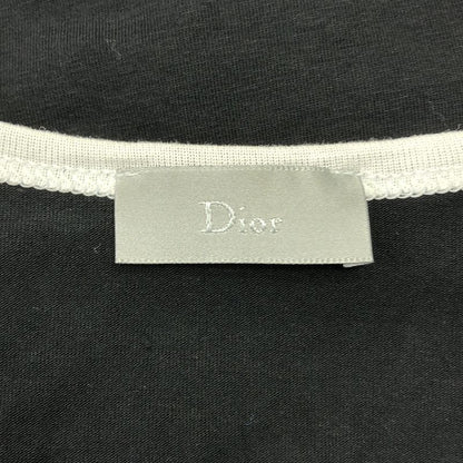 Dior Homme - Cotton Logo Embroidery Henley Neck Cut And Sewn - 46 - Black - Mens