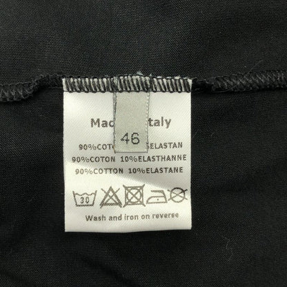 Dior Homme - Cotton Logo Embroidery Henley Neck Cut And Sewn - 46 - Black - Mens