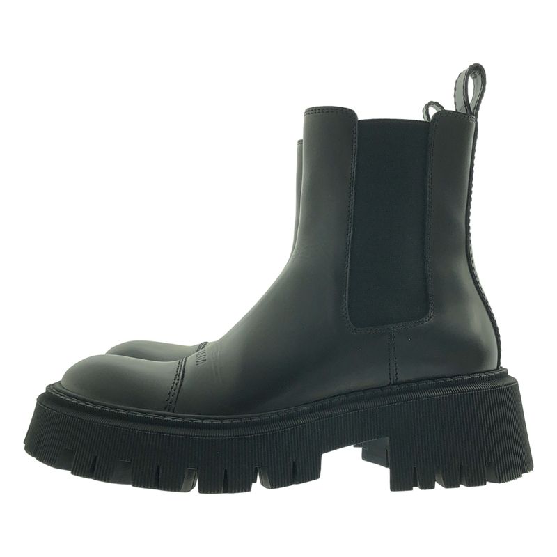 Balenciaga - Tractor Bootie Tractor Leather Chelsea Boots - 37 - Black - Women's