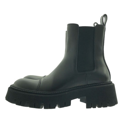 Balenciaga - Tractor Bootie Tractor Leather Chelsea Boots - 37 - Black - Women's