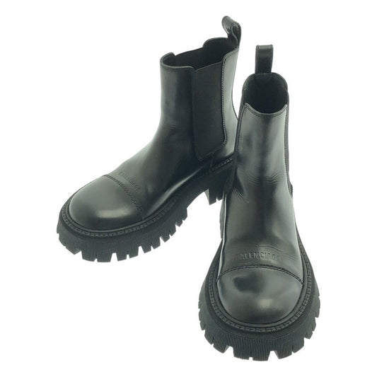 Balenciaga - Tractor Bootie Tractor Leather Chelsea Boots - 37 - Black - Women's
