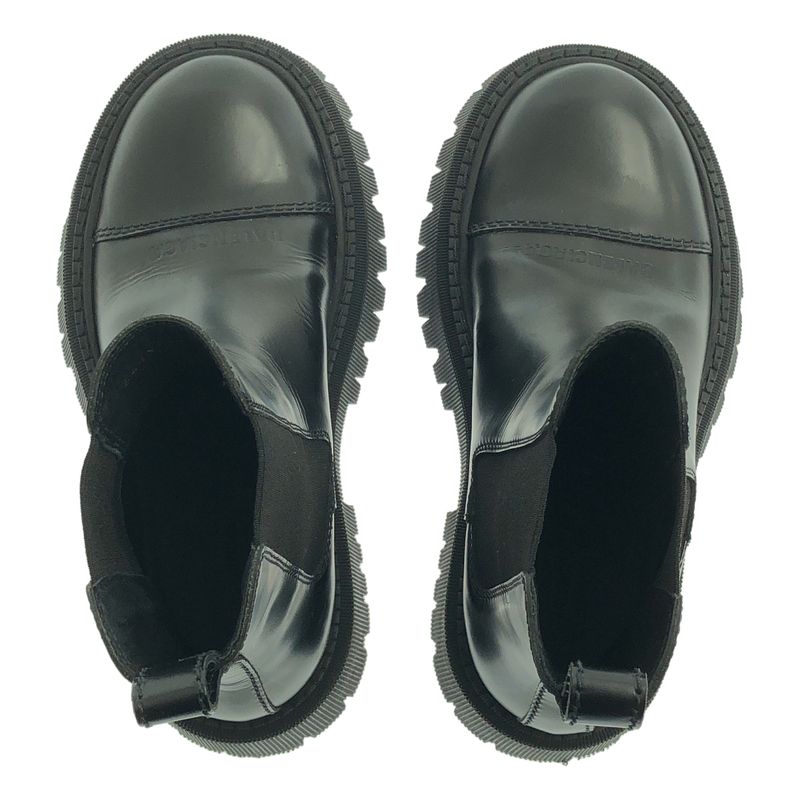 Balenciaga - Tractor Bootie Tractor Leather Chelsea Boots - 37 - Black - Women's