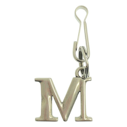 Balenciaga Initial Logo Charm Key Holder - Silver